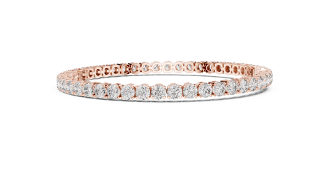 Round Cut Prong Tennis Bracelet - TBRRF