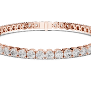 Round Cut Prong Tennis Bracelet - TBRRF
