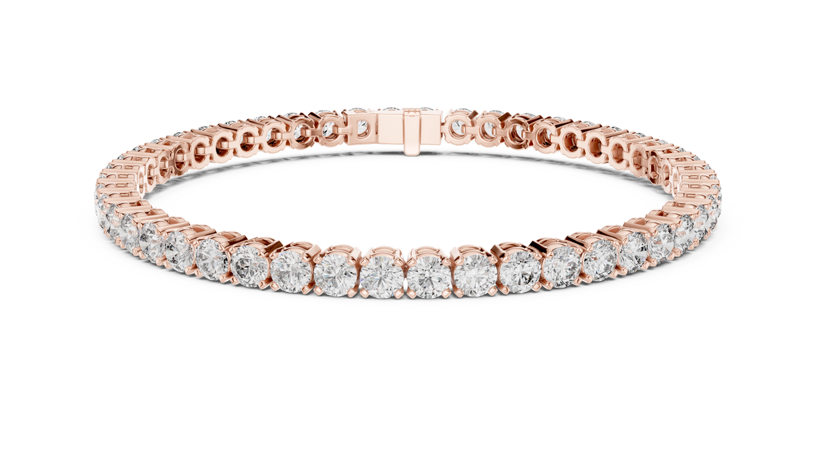 Round Cut Prong Tennis Bracelet - TBRRF