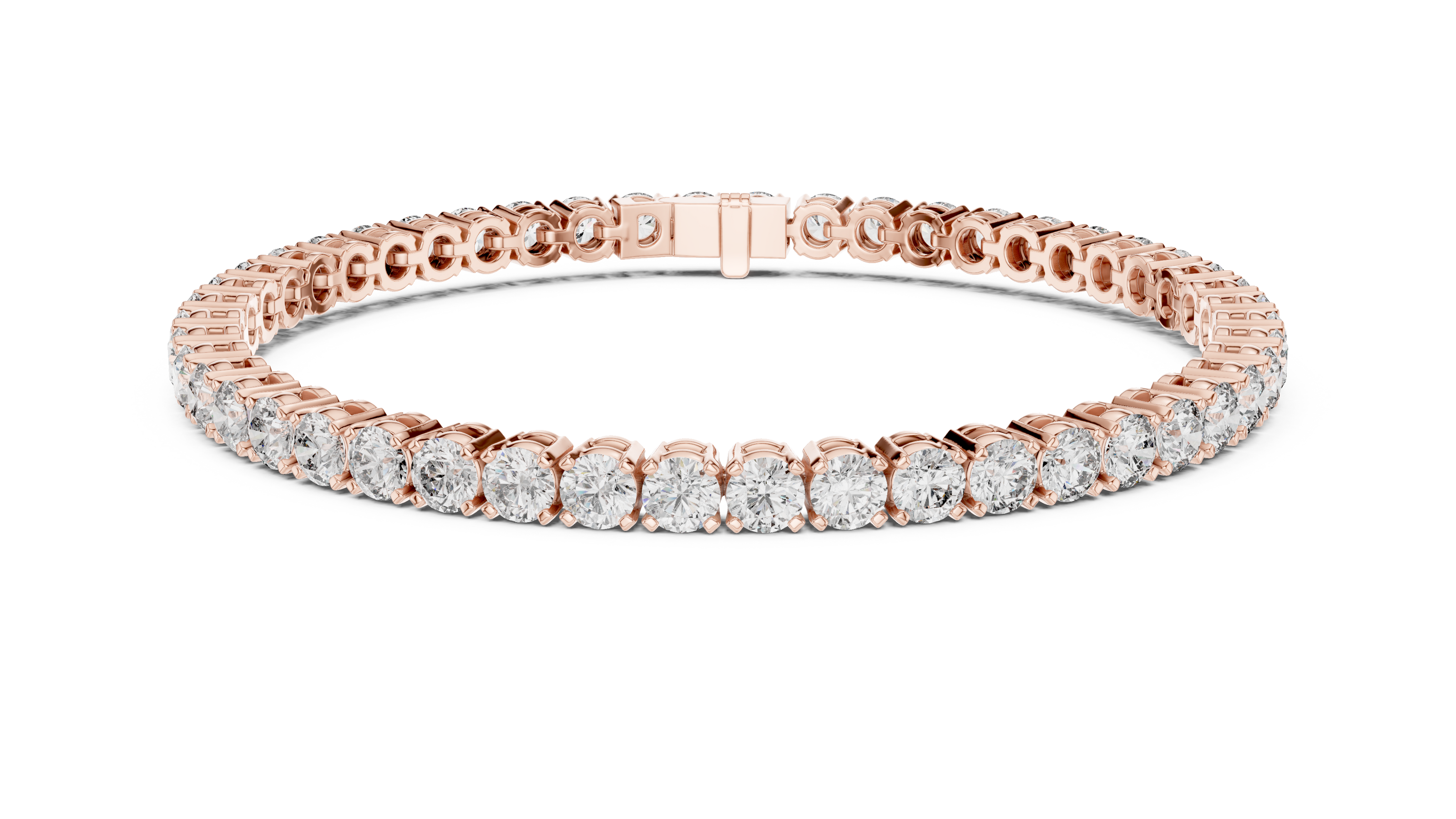 Round Cut Prong Tennis Bracelet - TBRRF