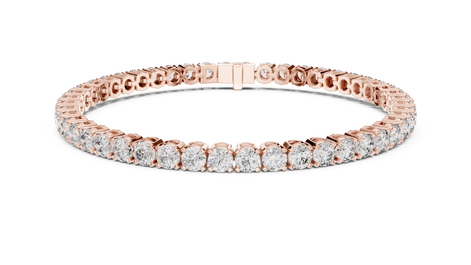 Round Cut Prong Tennis Bracelet - TBRRF