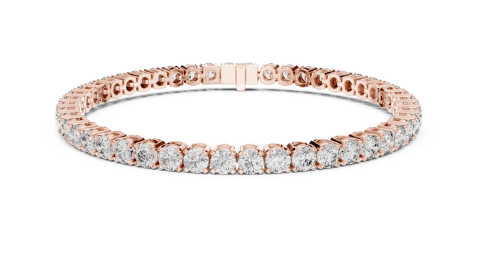 Round Cut Prong Tennis Bracelet - TBRRF