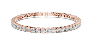 Round Cut Prong Tennis Bracelet - TBRRF