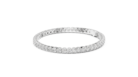 Round Cut Prong Tennis Bracelet - TBRRF
