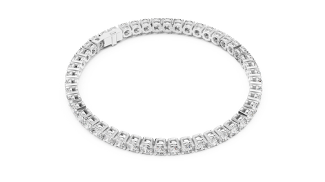 Round Cut Prong Tennis Bracelet - TBRRF