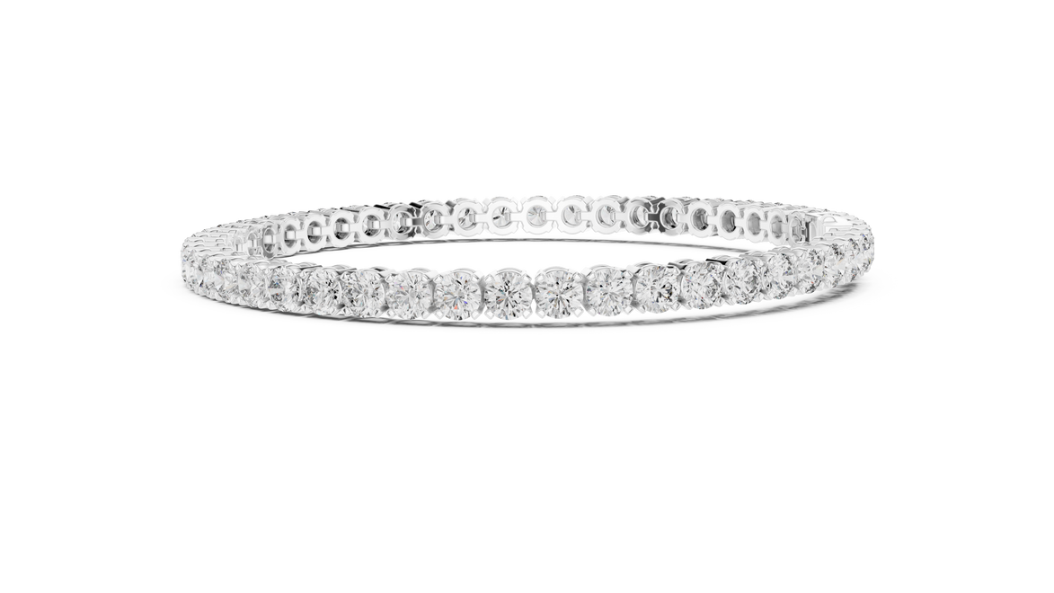 Round Cut Prong Tennis Bracelet - TBRRF