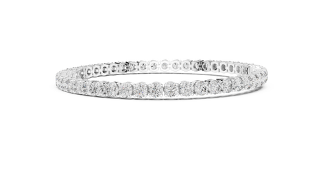 Round Cut Prong Tennis Bracelet - TBRRF