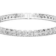 Round Cut Prong Tennis Bracelet - TBRRF