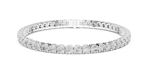 Round Cut Prong Tennis Bracelet - TBRRF