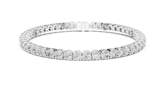 Round Cut Prong Tennis Bracelet - TBRRF