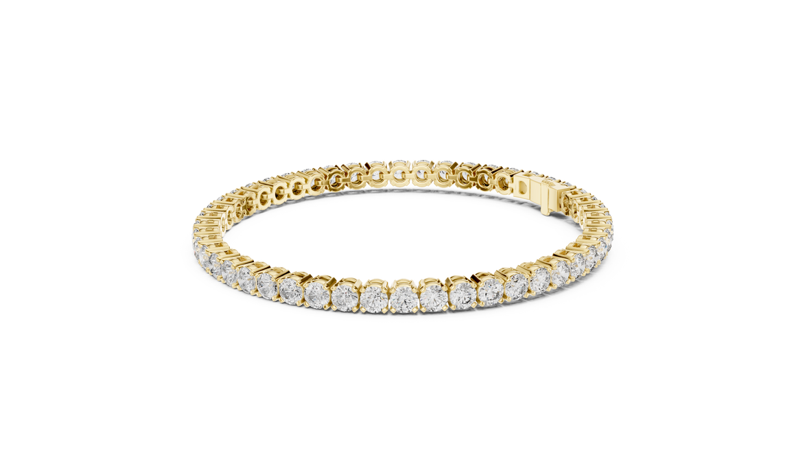 Round Cut Prong Tennis Bracelet - TBRRF