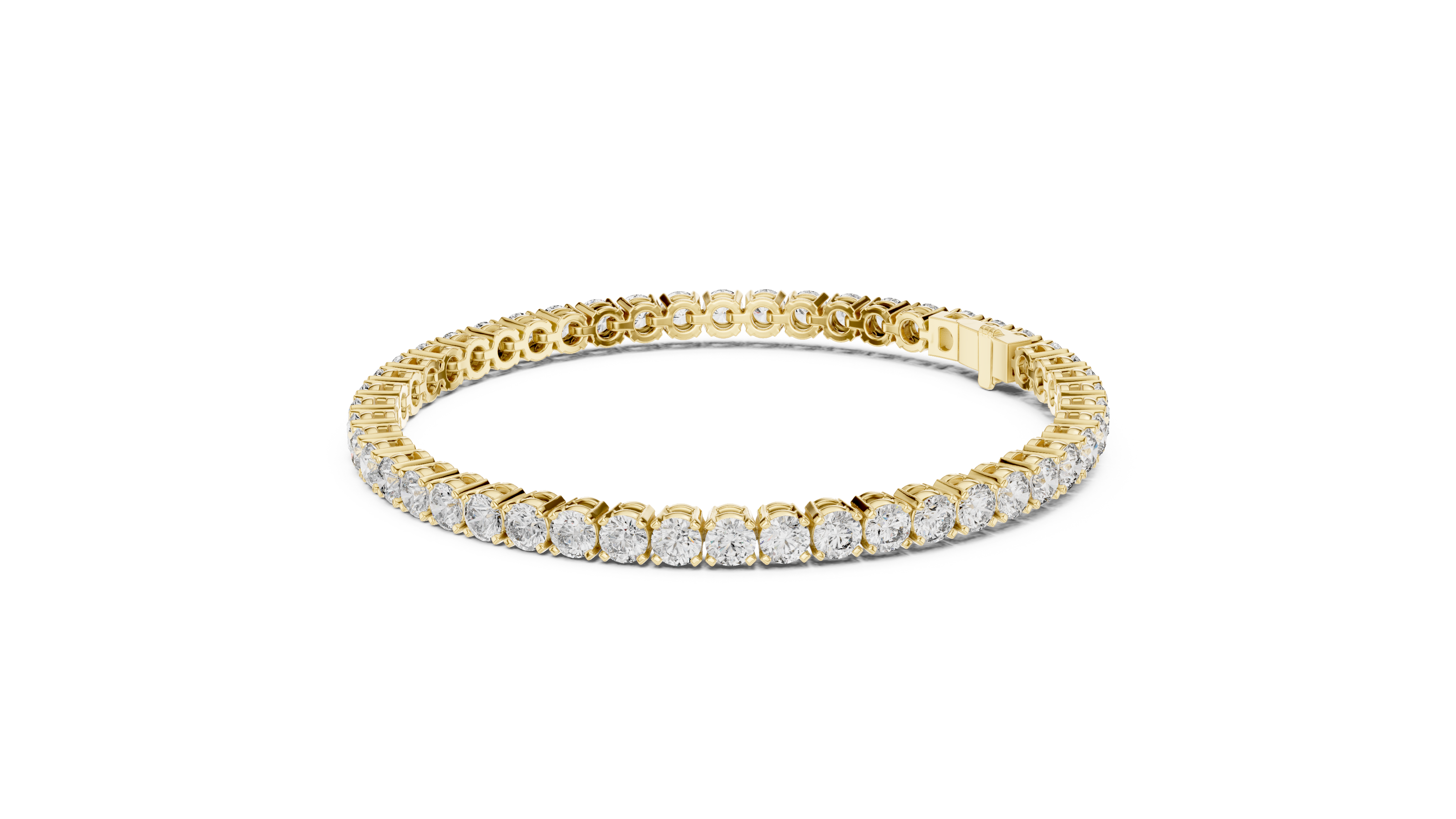 Round Cut Prong Tennis Bracelet - TBRRF