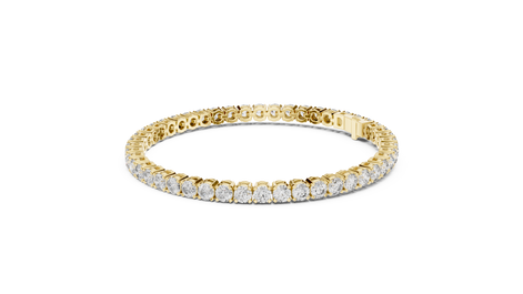 Round Cut Prong Tennis Bracelet - TBRRF