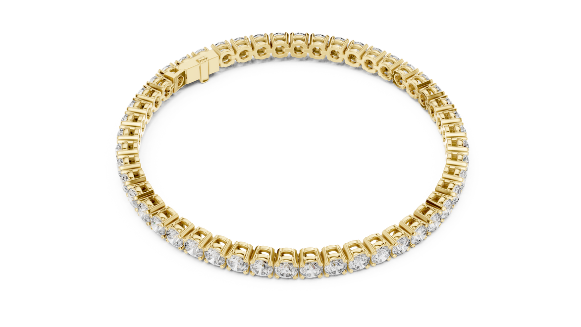 Round Cut Prong Tennis Bracelet - TBRRF