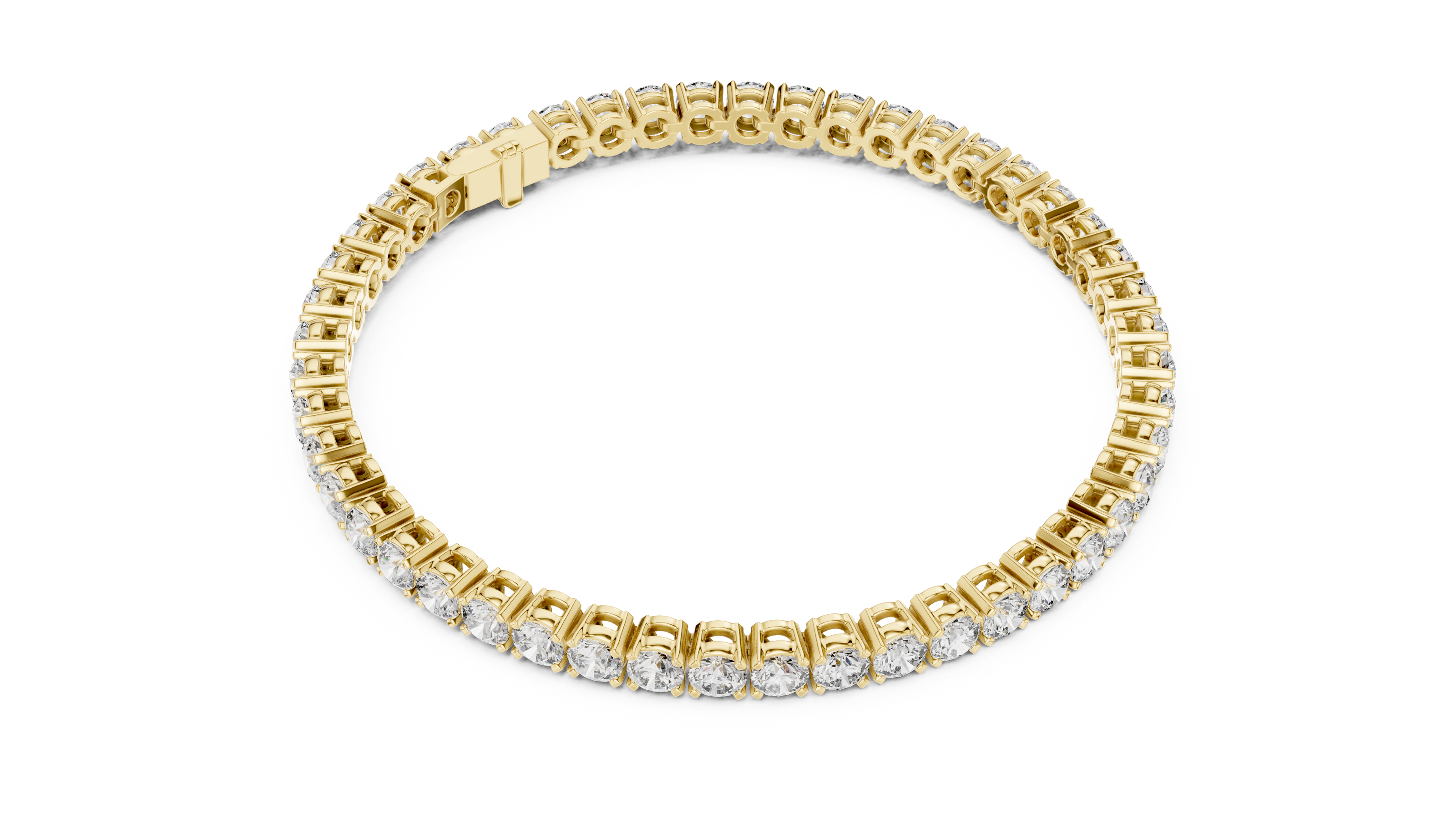 Round Cut Prong Tennis Bracelet - TBRRF