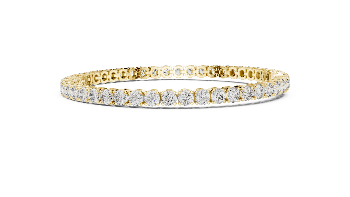 Round Cut Prong Tennis Bracelet - TBRRF