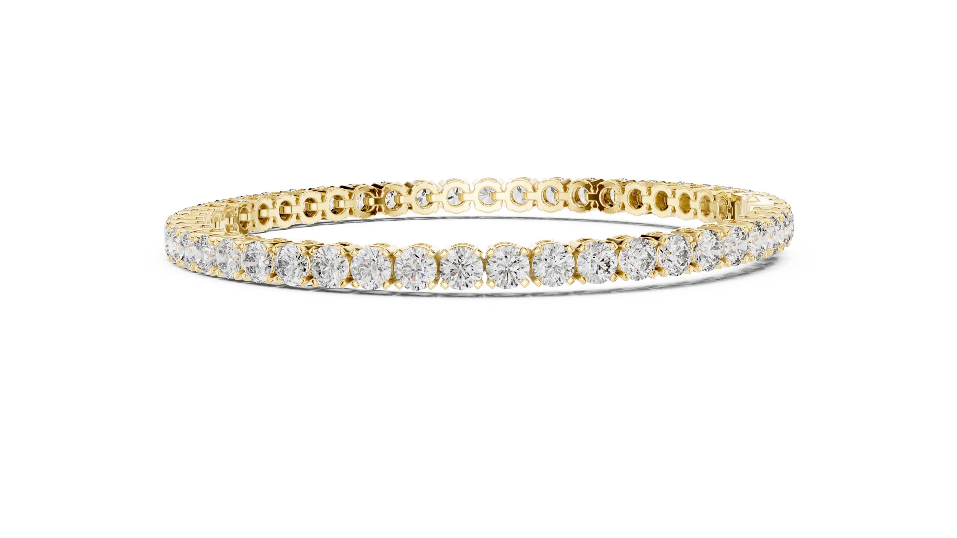 Round Cut Prong Tennis Bracelet - TBRRF