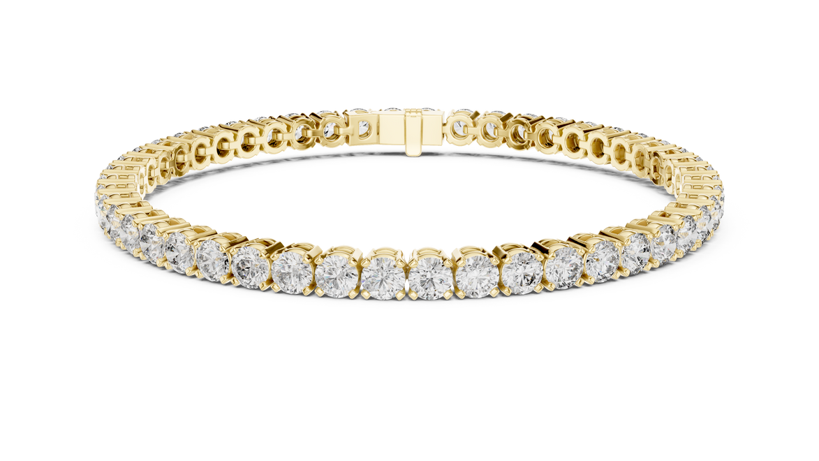 Round Cut Prong Tennis Bracelet - TBRRF