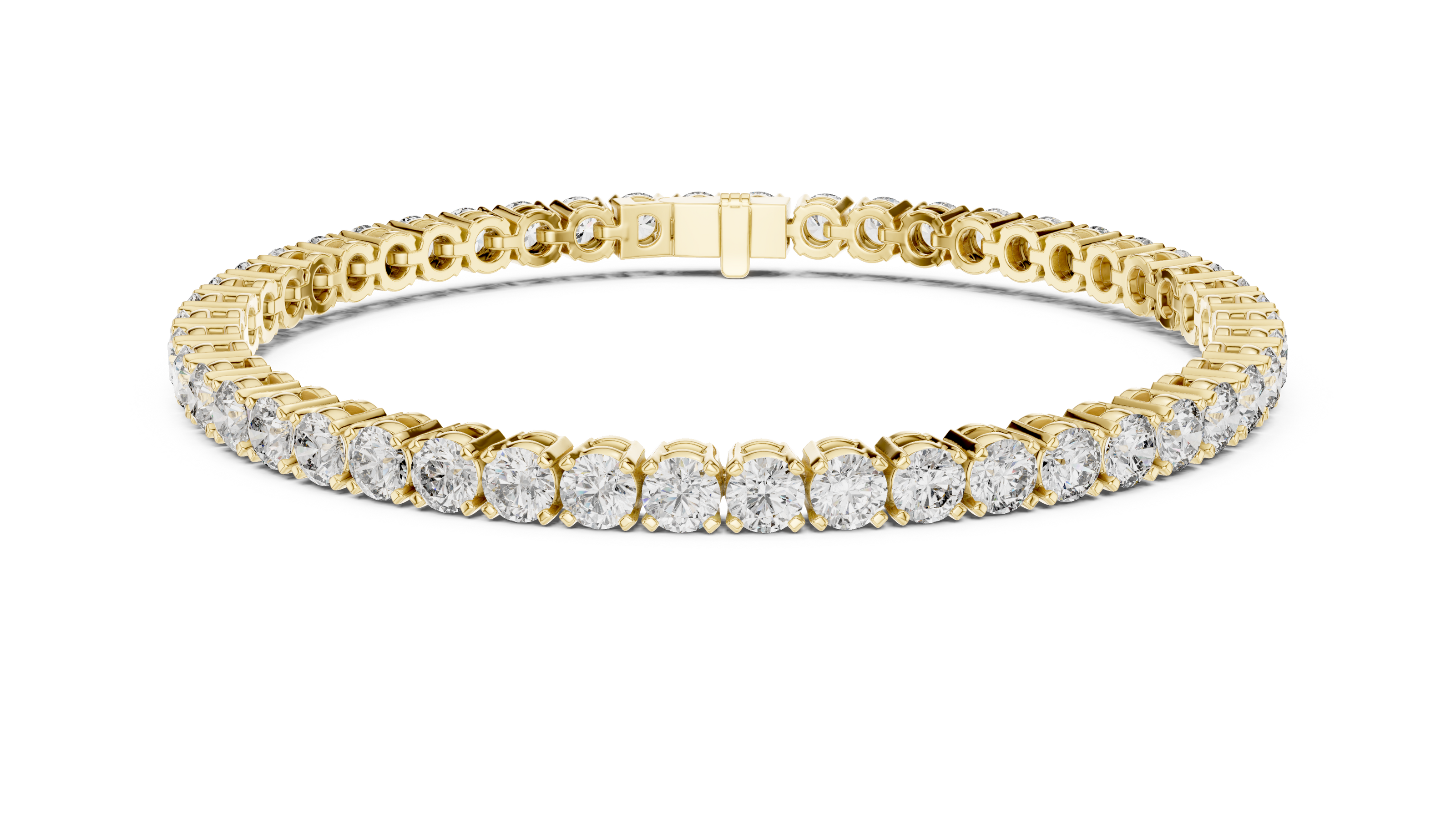 Round Cut Prong Tennis Bracelet - TBRRF