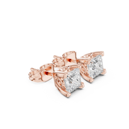 Cushion Cut Crystal Stud Earrings