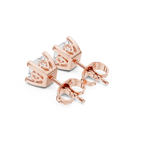 Cushion Cut Crystal Stud Earrings