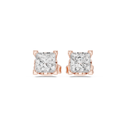 Cushion Cut Crystal Stud Earrings