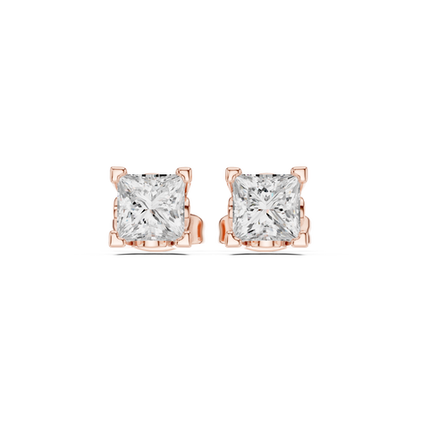 Cushion Cut Crystal Stud Earrings