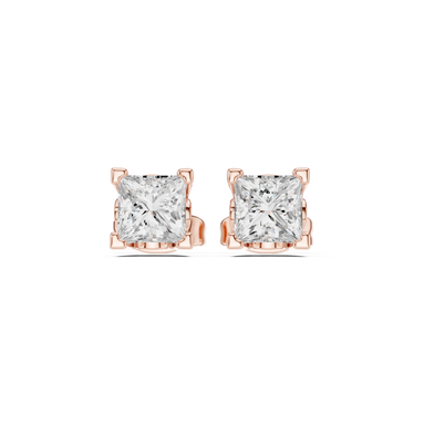 Cushion Cut Crystal Stud Earrings