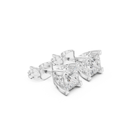 Cushion Cut Crystal Stud Earrings