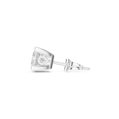 Cushion Cut Crystal Stud Earrings