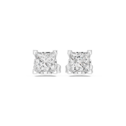 Cushion Cut Crystal Stud Earrings