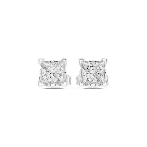 Cushion Cut Crystal Stud Earrings