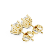 Cushion Cut Crystal Stud Earrings