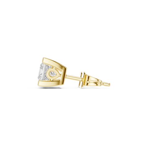 Cushion Cut Crystal Stud Earrings