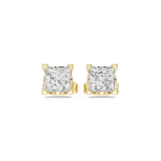 Cushion Cut Crystal Stud Earrings
