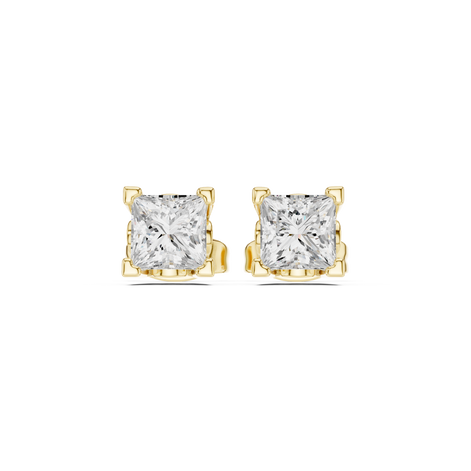 Cushion Cut Crystal Stud Earrings