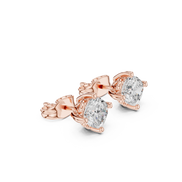 Round Cut Solitaire Stud Earrings