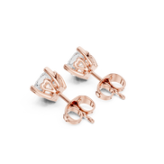 Round Cut Solitaire Stud Earrings