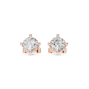 Round Cut Solitaire Stud Earrings
