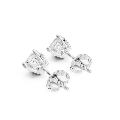 Round Cut Solitaire Stud Earrings