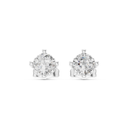 Round Cut Solitaire Stud Earrings