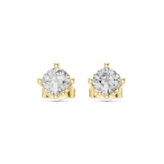 Round Cut Solitaire Stud Earrings