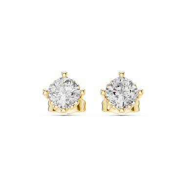 Round Cut Solitaire Stud Earrings