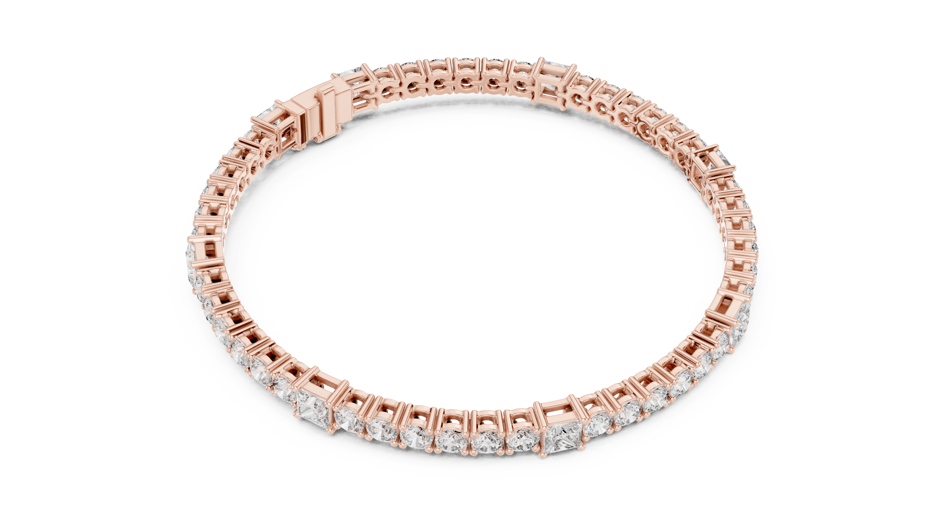 Round Cut with Princess Bracelet