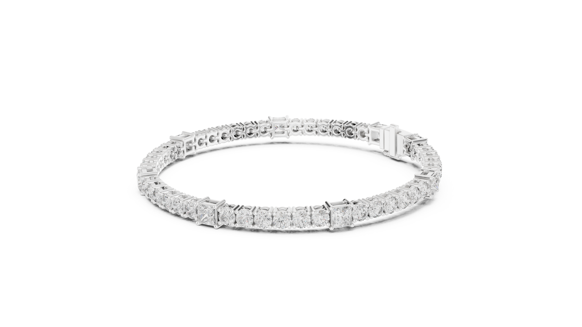 Round Cut with Princess Bracelet