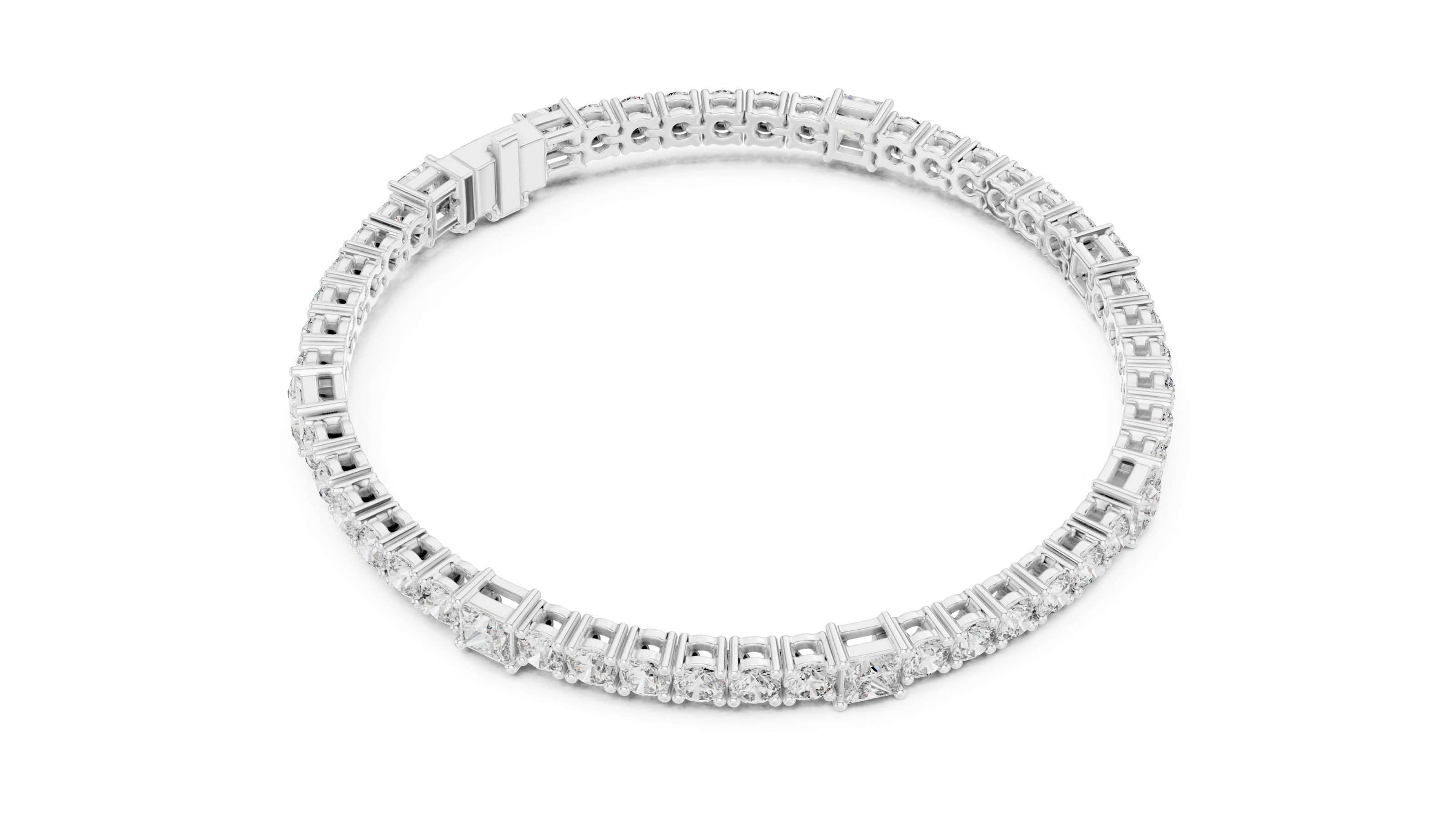 Round Cut with Princess Bracelet