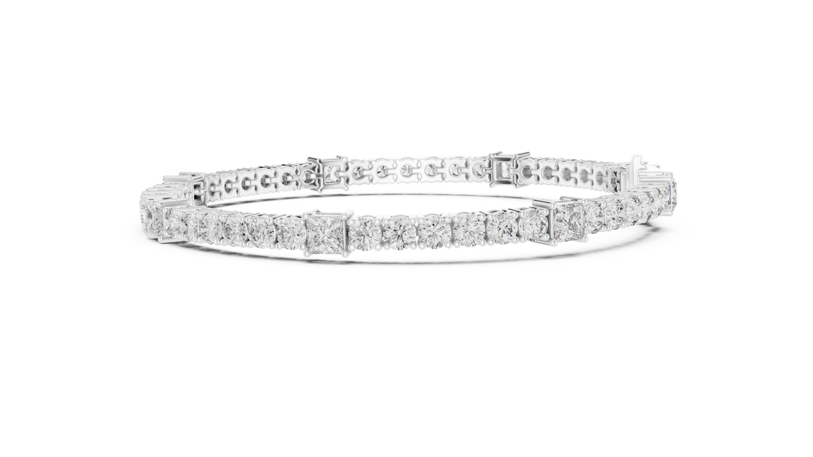 Round Cut with Princess Bracelet