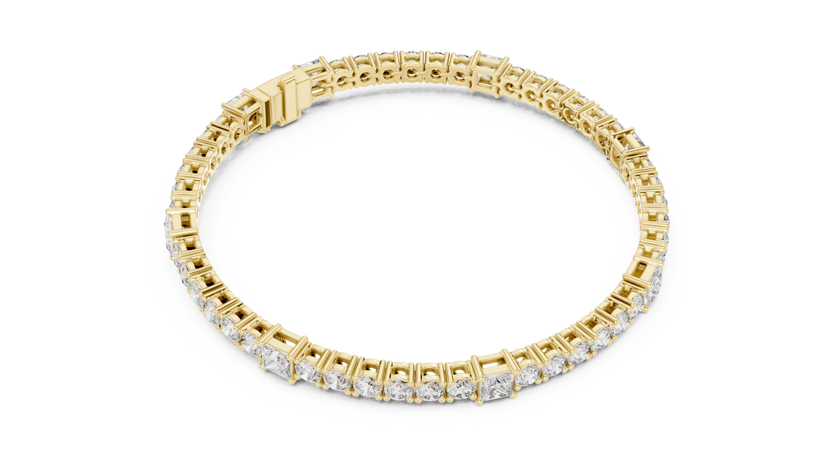 Round Cut with Princess Bracelet