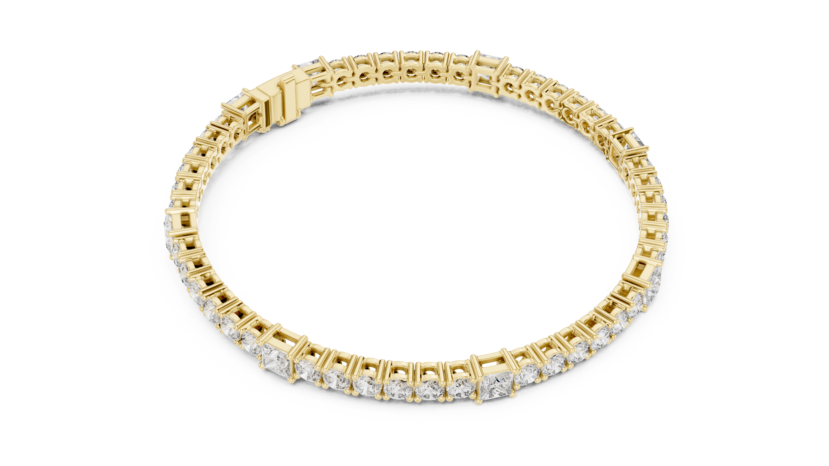 Round Cut with Princess Bracelet