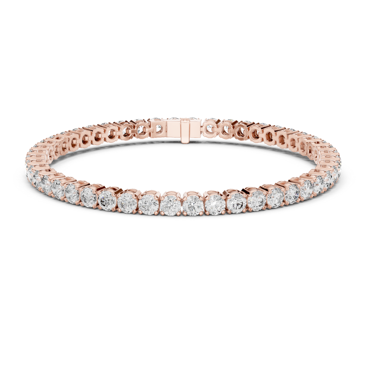 Round Cut Prong Tennis Bracelet - TBRRF